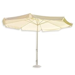 Sonnenschirm 4m ALU mit Kurbel champagner-wei�