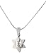 Spinning Colors Necklace:Star of David - Pearl Bead, by Neta
