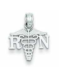 14K White Gold R.N. Charm