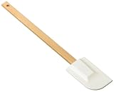 SiliconeZone Medium Wood Spatula, White