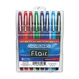 Flair Felt Tip Pen, 8-Color Set, Nonrefillable, 1.1mm Point, Assorted Colors PAP89061