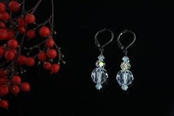 Jackie, Swarovski Crystal Drop Earring - Crystal