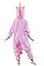 Newcosplay Children Unisex Unicorn Onesie Pajamas Costume (95#, New Pink Unicorn)