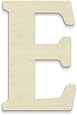 UNFINISHEDWOODCO Unfinished Wood Letter, 15-Inch, Monogrammed E, Large