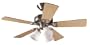 HUNTER 20769 42" Delaney Ceiling Fan Brushed Nickel W/ Light & 5 Reversible MaplelCherry Blades
