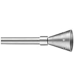 16 19mm Extendable Metal Curtains Pole Trumpet Finial Silver Effect 180 330cm