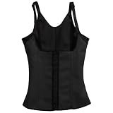 Squeem Magical Lingerie Shapewear, Miracle Vest, Firm Compression, Cotton & Rubber, Vest, Black, Medium