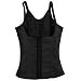 Squeem Magical Lingerie Shapewear, Firm Compression, Cotton & Rubber, Vest, Black, Medium