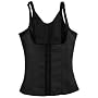 Squeem Magical Lingerie Shapewear, Firm Compression, Cotton & Rubber, Vest, Black, Medium