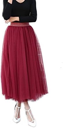 Unikey Women Girls Princess Fairy Style Layered Tulle Dress Bouffant Pleated Skirt