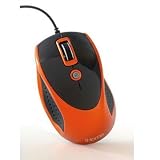 New Lifeworks Ih-M808oo Five-Button Optical Usb Mouse Wired Scroll Wheel Orange Durable