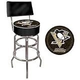 Trademark NHL Pittsburgh Penguins Padded Bar Stool with Back