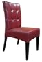 6 Red Lauren Leather Parsons Dining Chair Set