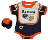 Chicago Bears Team Color Creeper with Bib and Booties
