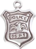 Solid Sterling Silver Police Badge Charm