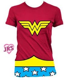  DC Comics Wonder Woman Costume Junior Girl Red T-Shirt