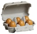 Erzi 17011 - Eier, braun (6er-Pack)
