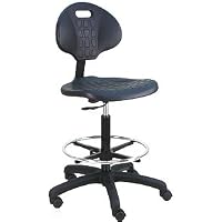 BenchPro Deluxe Cleanroom Lab Chair / workbench stool with footring