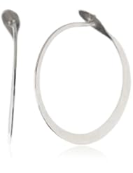 Melissa Joy Manning "MJM Classic" Sterling Silver Large Hoop Earrings