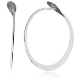 Melissa Joy Manning MJM Classic Sterling Silver Large Hoop Ea