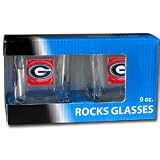 Georgia Bulldogs 9 oz Rocks Glass
