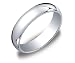 Men's Platinum 5mm Traditional Wedding Band Ring with Luxury High Polish, Size 10