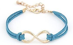 Alloy Infinity Charm Bracelet with Adjustable Size (Blue)