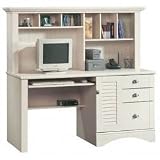 Computer Desk - Harbor View Collection (Antiqued White) (62.25 W x 23.5 D x 57.5 H)