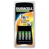 Electronics : Duracell Battery Charger Accu One Hour with 4xAA NIMH Batteries for AA and AAA Ref 15038999