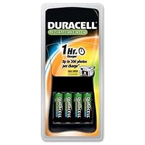Duracell Rechargeable 1 Hour Charger complete with 4 x 2200amh Duracell Rechargeable batteries