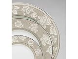 Noritake 4821221 Empire White - Rosella Taupe Handled Hostess Tray 10.75-in.