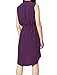 Allegra K Women's Single Breasted Drawstring Sleeveless Dress Purple S