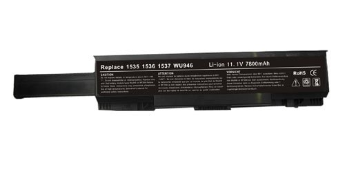 Extended life [7800mah 9 Cell 11.1V] Blcak Laptop Battery for Dell Studio 1535, 1536, 1537, 1555, 1557 Series WU946, WU960, WU965, MT276, MT264, KM905, KM904, PW773, KM887