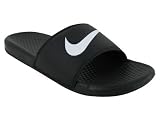Nike Men's NIKE BENASSI SWOOSH SLIDE SANDALS 11 (BLACK/WHITE)
