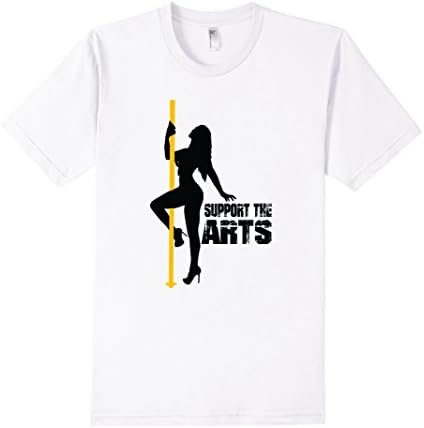 Men's Support the Arts Stripper Dancer - Fitted T-Shirt Large White