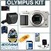 Olympus E-PM2 Mirrorless Digital Camera Body, Silver - Bundle - with 32GB Class 10 SDHC Card, Carry Case, Cleaning Kit for Optics & Camera, 6' HDMI Cable, LCD Screen Protector, USB 2.0 Card Reader, Memory Card Wallet, Class On Demand