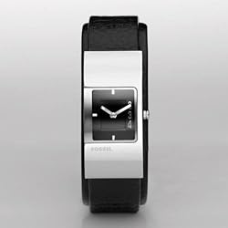 Fossil Women's JR9674 Black Leather Strap Black Analog Dial Watch