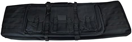 First to Act Tactical Large Universal Tactical Black 42" MOLLE Modular Pals System Compatible Multi Compartment Double Gun Carrying Soft Padded Protective Case Gear Bag Holds Up to 2 long Rifles / Shotguns