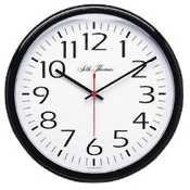 13 1/2" Diameter Manager&reg; Wall Clock, Black Case (SET1164) Category: Wall Clocks