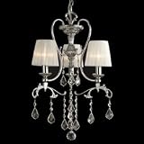 Dale Tiffany GH90122 16-Inch by 22.25-Inch Multicolored Hay Street Chandelier with Polished Chrome Finish And Fabric Shade