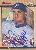 Jose Paniagua, Harrisburg Senators - Expos Affiliate, 1996 Bowman Autographed Card