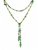 Necklace - N180 - Lariat Style - Swarovski (tm) Crystals and Mixed Beads ~ Olivine & Peridot (Greens) 30