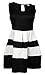 eVogues Plus size Color Block Flare Mini Dress