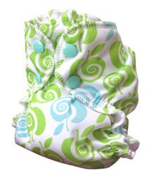 AppleCheeks 2-Size Envelope Cloth Diaper Cover, Delicious, Size 1 (7-20 lbs)