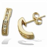 14K Yellow Gold Diamond Earring 0.18 CT