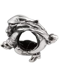 SilveRado (tm) MS515 Sterling Silver Witch on Broom Pandora Compatible Bead / Charm