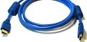Premium 6ft (2M) Ultra-High Speed HDMI Cable - 120 Hz - Version 1.3 Category 2 - 1080p - PS3 - Blu-Ray - XBox360 - (Blue Color)