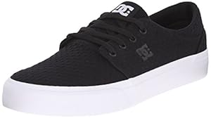 DC Trase TX SE Skate Shoe, Black Textile, 12 M US