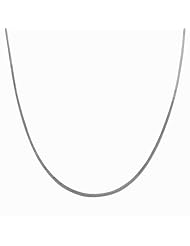 14 Karat White Gold 0.9-mm Square Snake Chain (18 Inch)