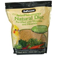 ZuPreem AvianMaintenance Natural Bird Diet Bird Food for Cockatiels by ZuPreem
